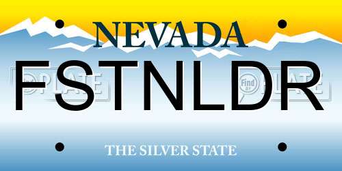 FSTNLDR Nevada License Plate