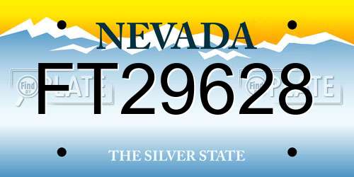 FT29628 Nevada License Plate