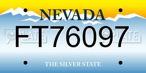 FT76097 Nevada License Plate