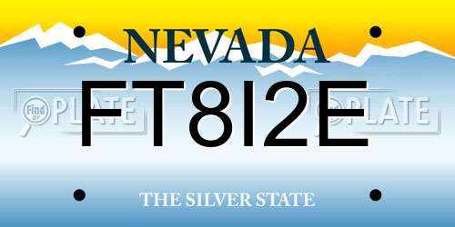 FT8I2E Nevada License Plate