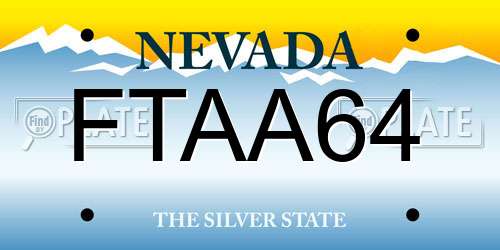 FTAA64 Nevada License Plate