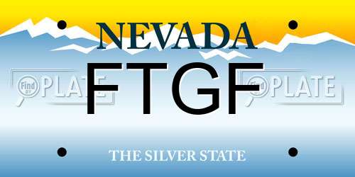 FTGF Nevada License Plate