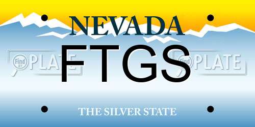 FTGS Nevada License Plate