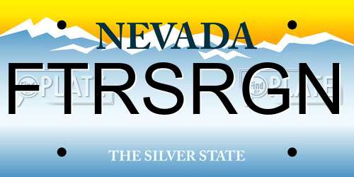 FTRSRGN Nevada License Plate