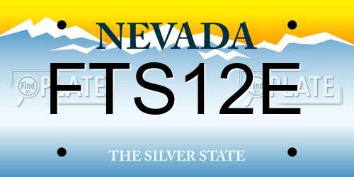 FTS12E Nevada License Plate