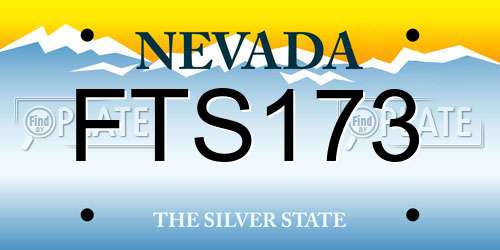 FTS173 Nevada License Plate