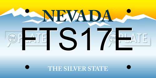 FTS17E Nevada License Plate