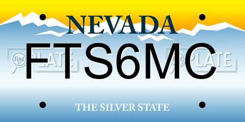 FTS6MC Nevada License Plate