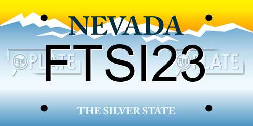 FTSI23 Nevada License Plate
