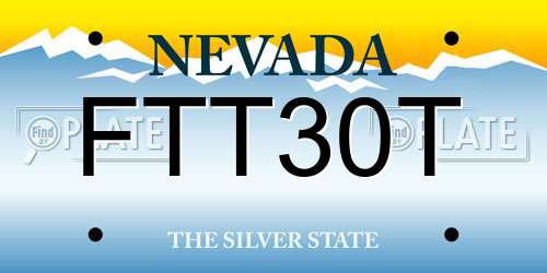 FTT30T Nevada License Plate