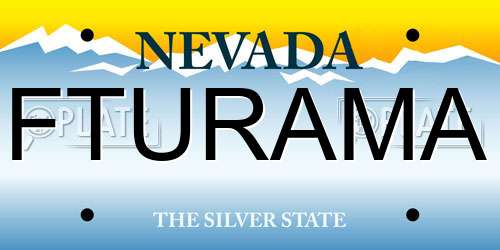 FTURAMA Nevada License Plate