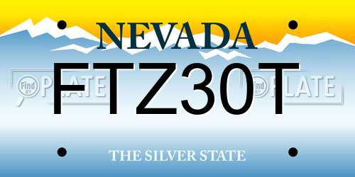 FTZ30T Nevada License Plate