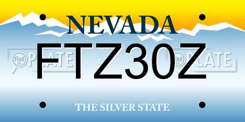 FTZ30Z Nevada License Plate