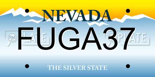 FUGA37 Nevada License Plate