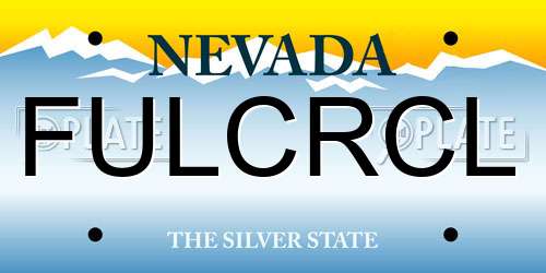 FULCRCL Nevada License Plate