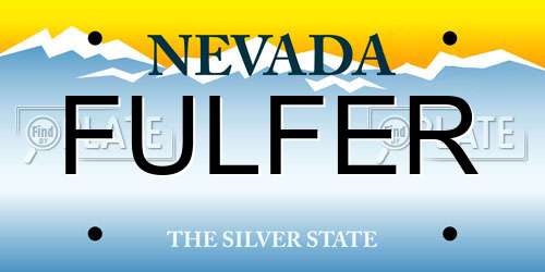 FULFER Nevada License Plate