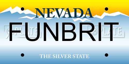 FUNBRIT Nevada License Plate
