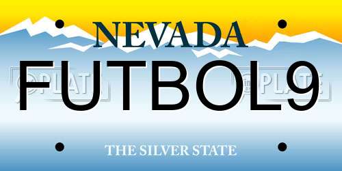 FUTBOL9 Nevada License Plate