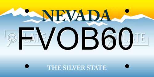 FVOB60 Nevada License Plate