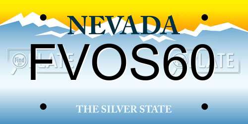 FVOS60 Nevada License Plate