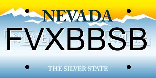 FVXBBSB Nevada License Plate