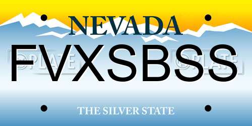 FVXSBSS Nevada License Plate