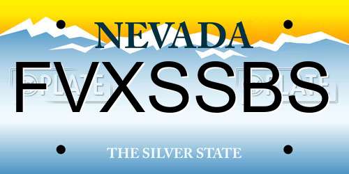 FVXSSBS Nevada License Plate