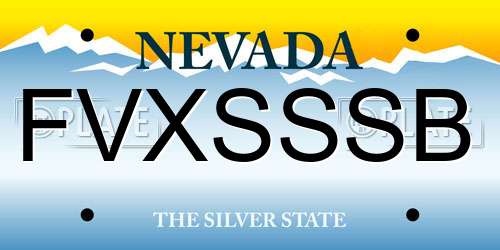 FVXSSSB Nevada License Plate
