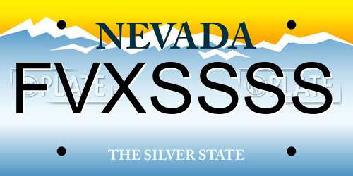 FVXSSSS Nevada License Plate