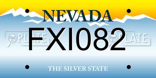 FXI082 Nevada License Plate