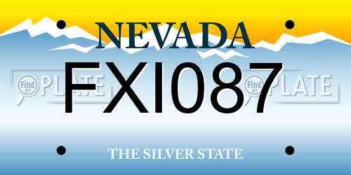 FXI087 Nevada License Plate