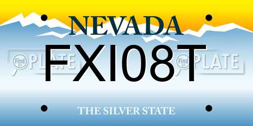 FXI08T Nevada License Plate