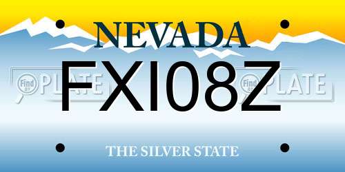 FXI08Z Nevada License Plate