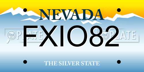 FXIO82 Nevada License Plate