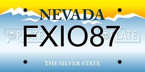 FXIO87 Nevada License Plate