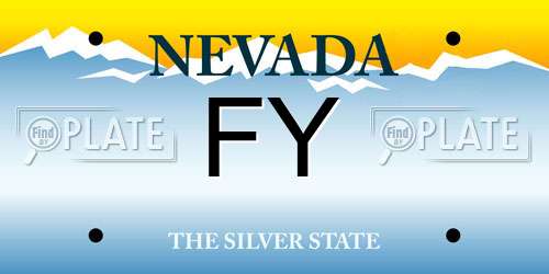 FY Nevada License Plate