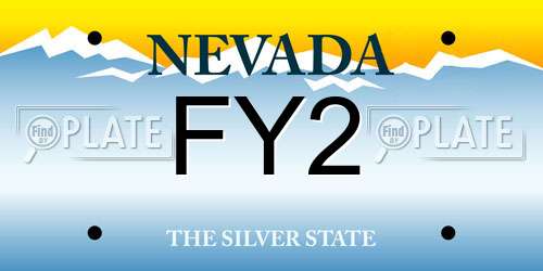 FY2 Nevada License Plate