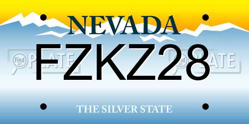 FZKZ28 Nevada License Plate