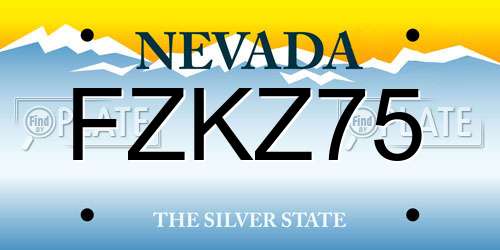 FZKZ75 Nevada License Plate