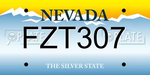 FZT307 Nevada License Plate