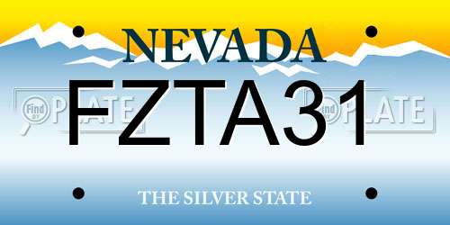 FZTA31 Nevada License Plate