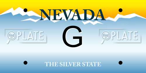 G Nevada License Plate