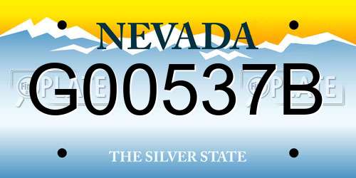 G00537B Nevada License Plate