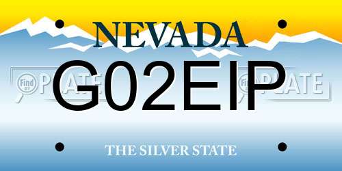 G02EIP Nevada License Plate