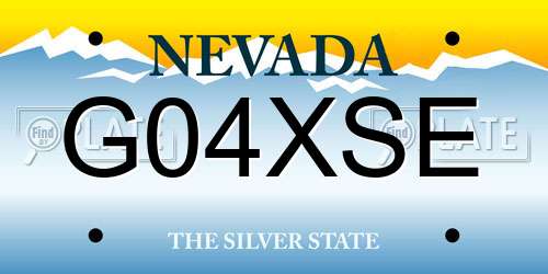 G04XSE Nevada License Plate