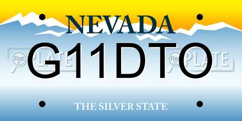 G11DTO Nevada License Plate