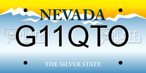 G11QTO Nevada License Plate