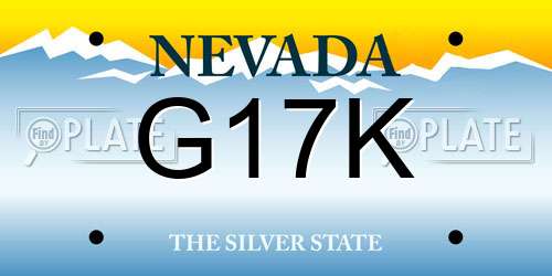 G17K Nevada License Plate