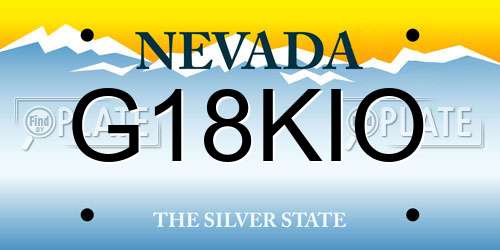 G18KIO Nevada License Plate