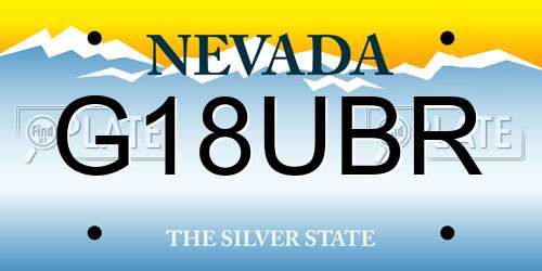 G18UBR Nevada License Plate